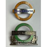 Rare London Transport County Buses & Green Line Coaches Inspector's cap badge no.3013, green