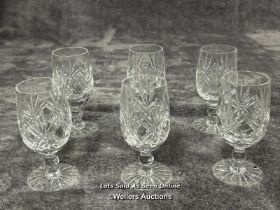 Six lead crystal Port glasses in good condition / AN8