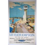 Vintage British Railways poster 'Littlehampton For Sands and Sunshine - Frequent Electric Trains