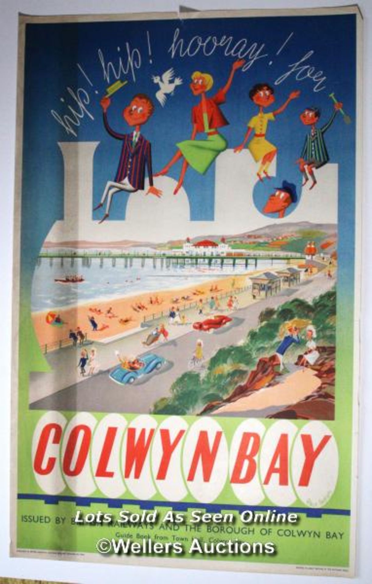 A BR(M) double royal poster, 'COLWYN BAY', by Bruce Angrave, discolouration to the left side