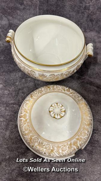 A set of nineteen Minton twin handled cups and saucers, with twenty one Royal Doulton 'Rondo' - Image 10 of 11