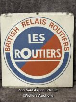 Vintage enamel sign " Les Routiers" , 38 x 42cm
