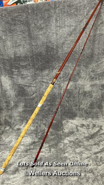 Vintage E.T. Barlow Vortex "Kennet" hand made river and carp rod, unused, one rod ring is split