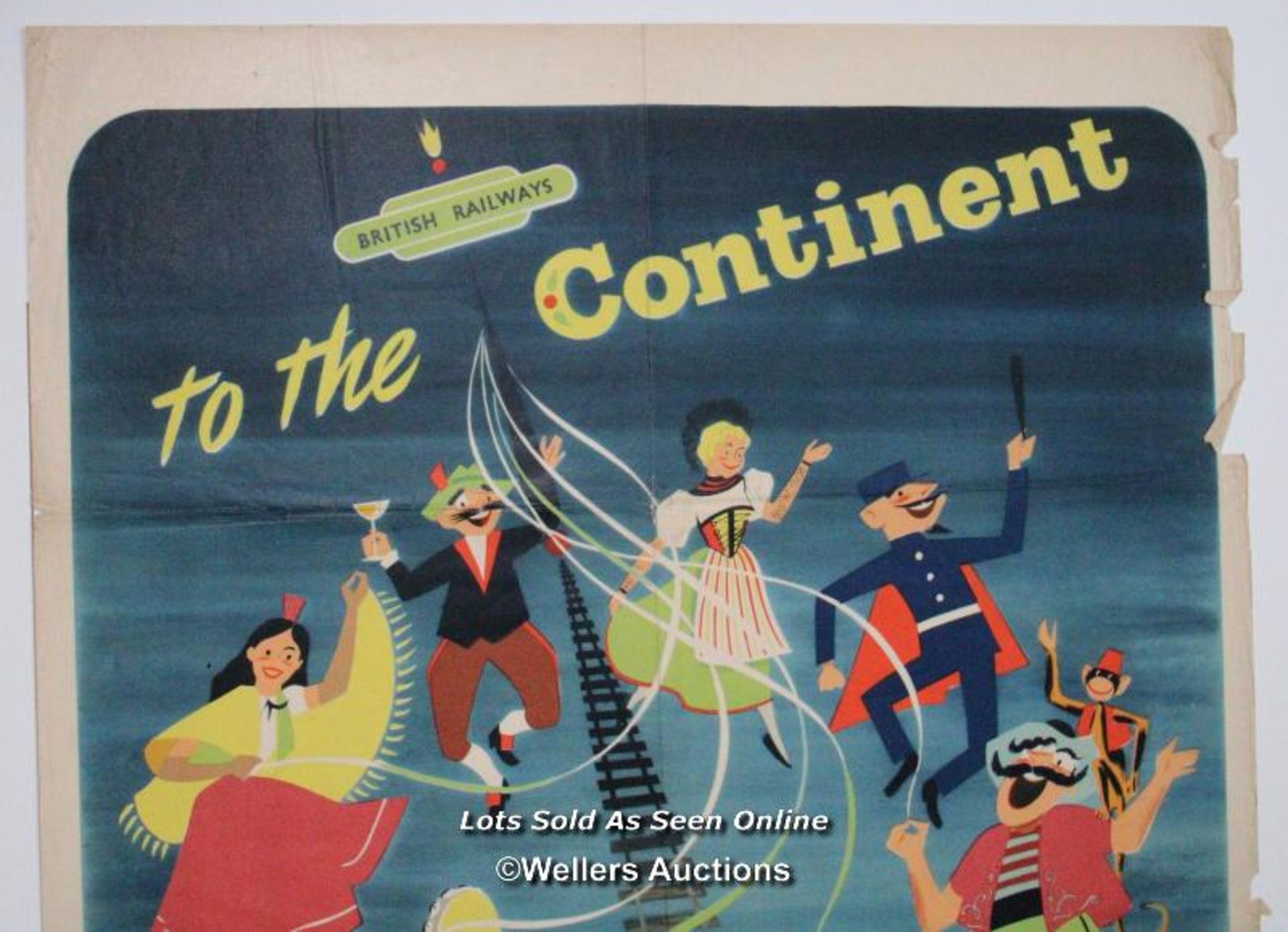Vintage British Railways poster "The Continent by Rail" - Image 2 of 5