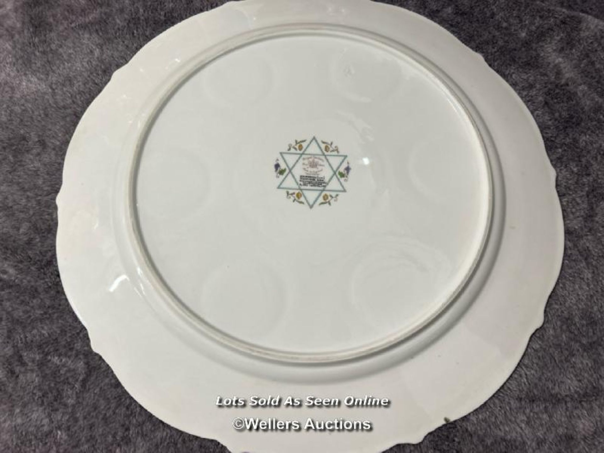A Royal Cauldon Passover Sederdish no.8894.59, 41cm diameter / AN8 - Image 6 of 7