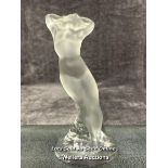 Lalique part frosted crystal figurine 'Danseuse Bras Leves', 23cm high / AN2