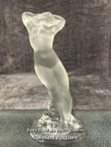 Lalique part frosted crystal figurine 'Danseuse Bras Leves', 23cm high / AN2