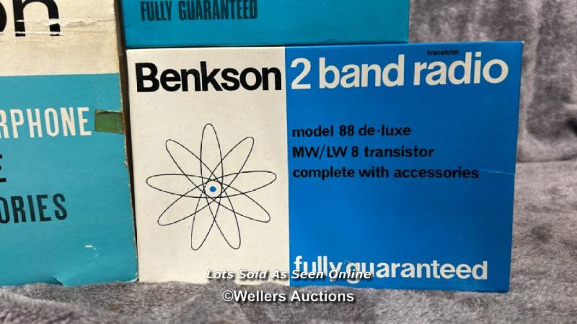 Three vintage boxed Benkson transister radios and two way transister intercom model no. 5 deluxe, - Image 4 of 6