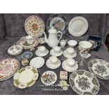 Assorted ceramics including part Tuscan China "Plant" coffee set, Chinese plate, Wedgewood plates
