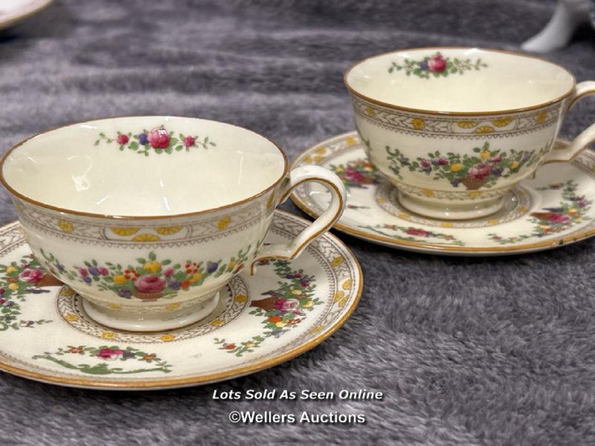 Assorted chinaware, mainly Miessen also with Royal Doulton floral coffee cups and Delfs coffee - Image 12 of 24