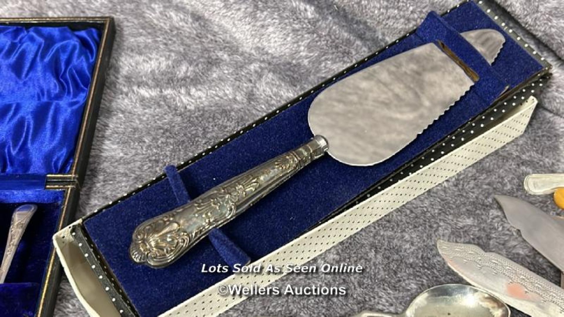 A quantity of boxed and unboxed cuttlery including a Webber and Hill hallmarked silver handled - Image 2 of 9