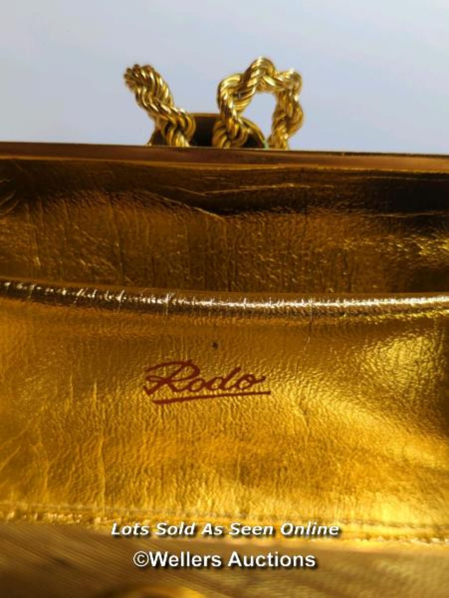 Rodo designer gilt metal clutch bag / SF - Image 7 of 9