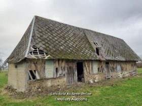 A 200 year old heavy French oak house frame, Currently located in Neaufles-Auvergny, Normandy,