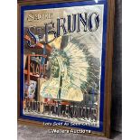 St Bruno Flake advertising mirror "Nutty Flavour", 52.3 x 56cm including frame
