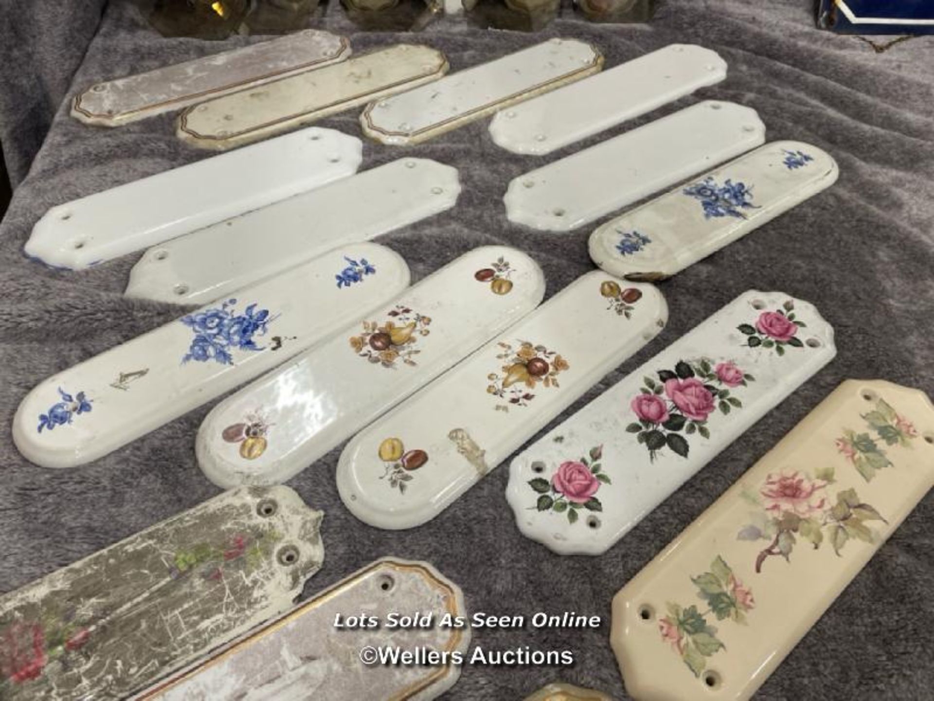 A large selection of thirty ceramic door handle backings, various styles including art deco and - Image 2 of 5
