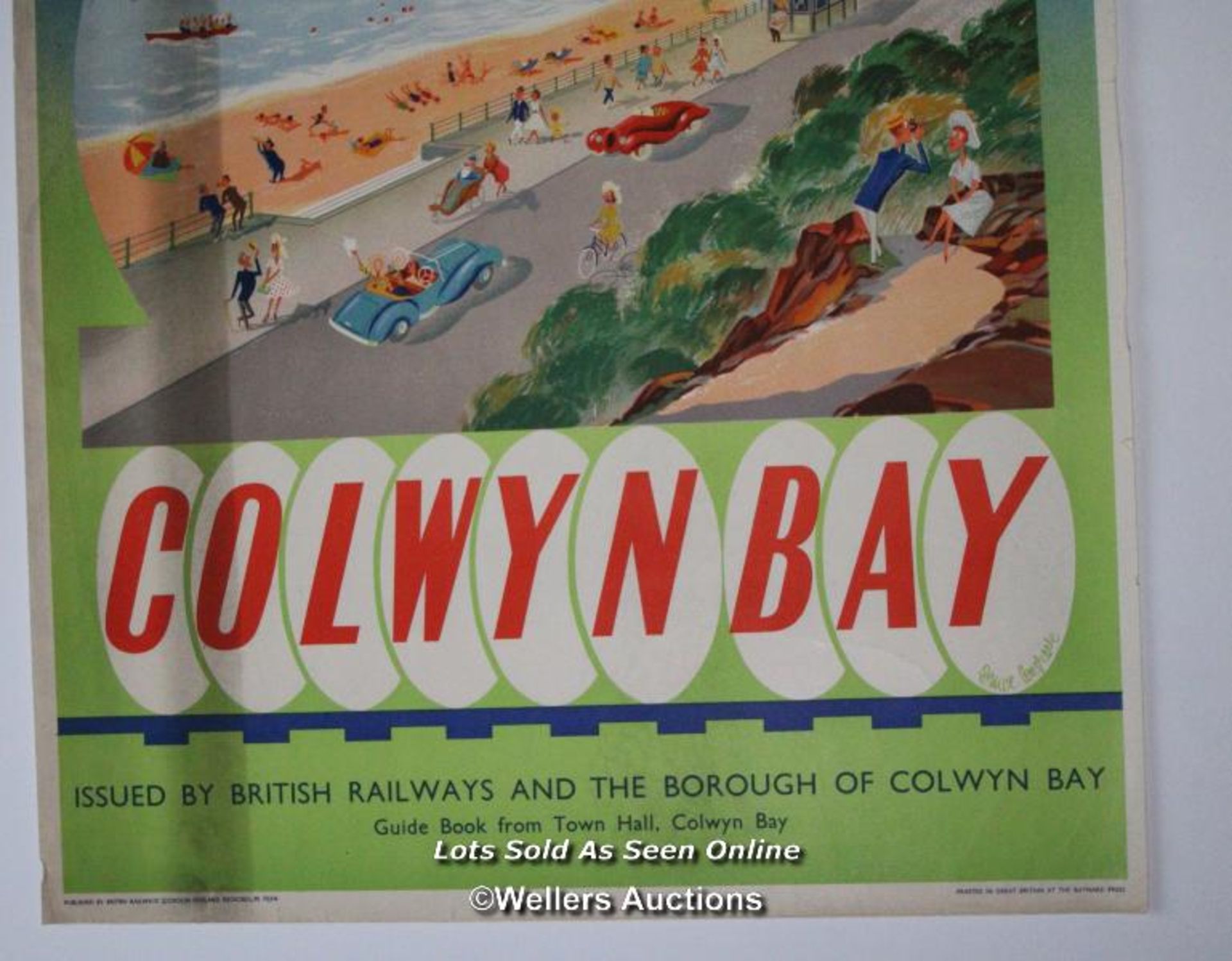 A BR(M) double royal poster, 'COLWYN BAY', by Bruce Angrave, discolouration to the left side - Image 2 of 5