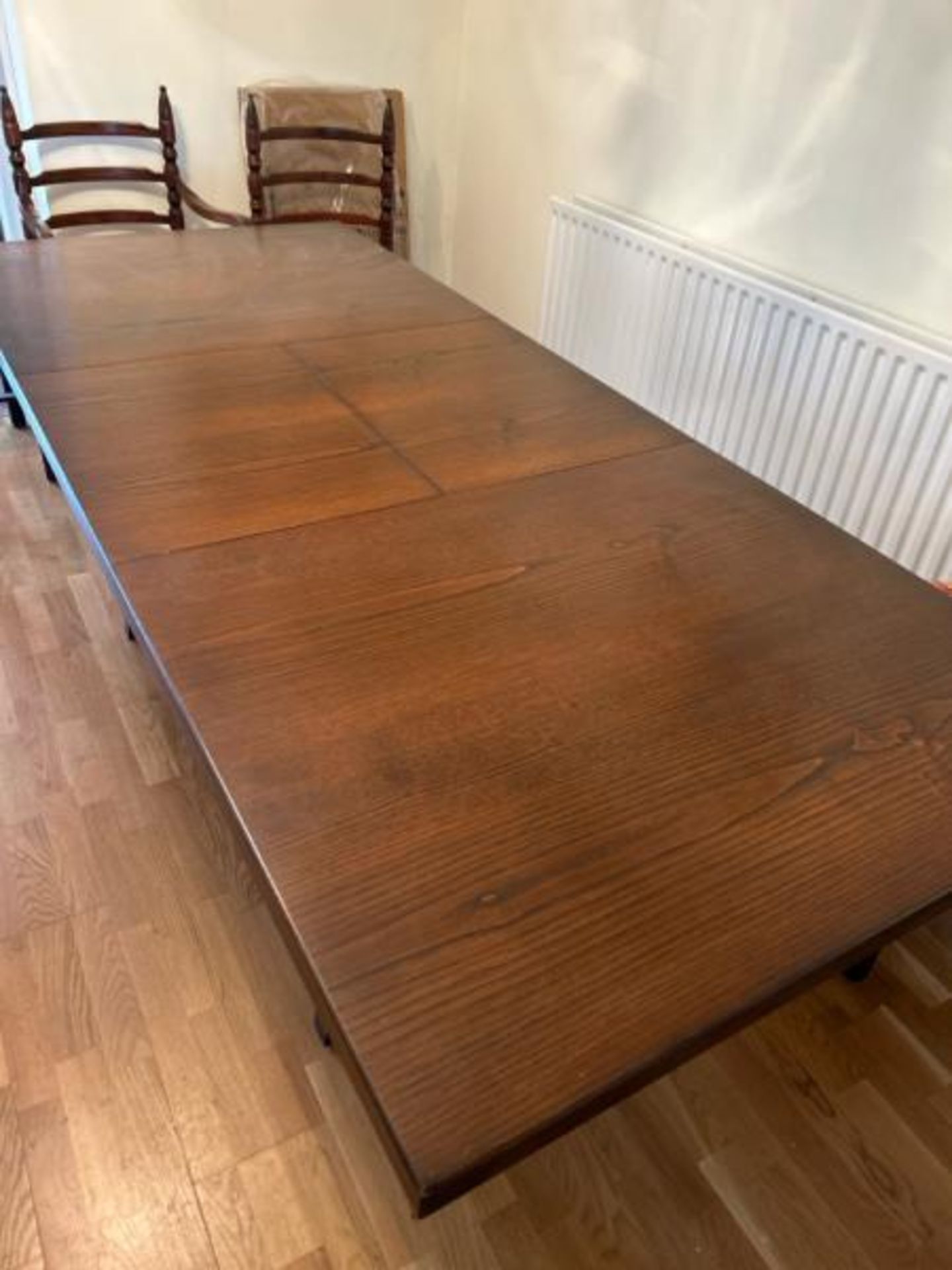 A solid mahogany fold over centre leaf table by Younger, 157 x 91 x 72cm (closed), 219 x 91 x - Image 6 of 7