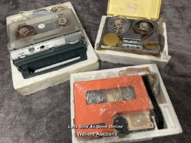 Three vintage Benkson tape recorders including de-luxe model 21, from the private collection of