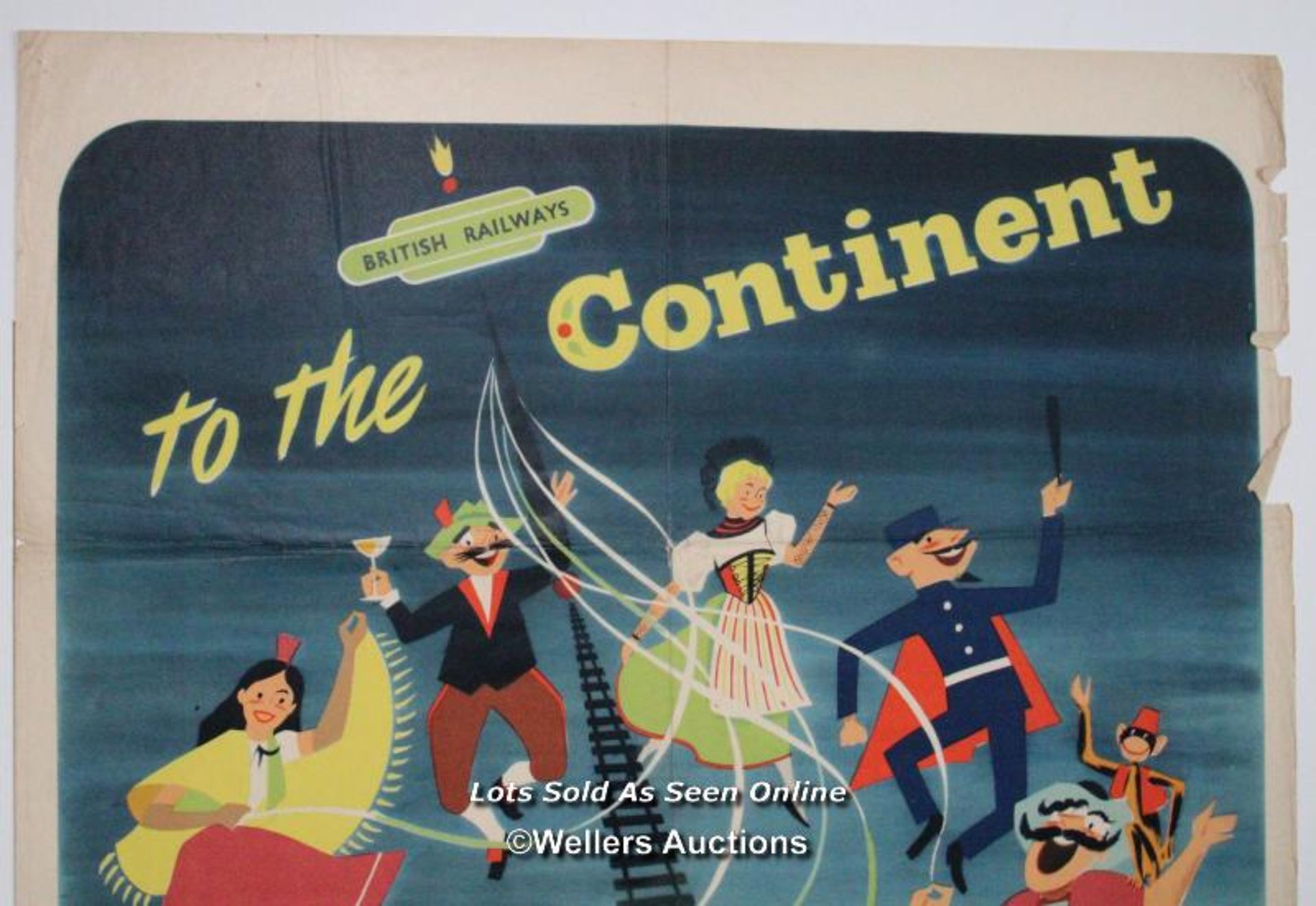 Vintage British Railways poster "The Continent by Rail" - Image 5 of 5