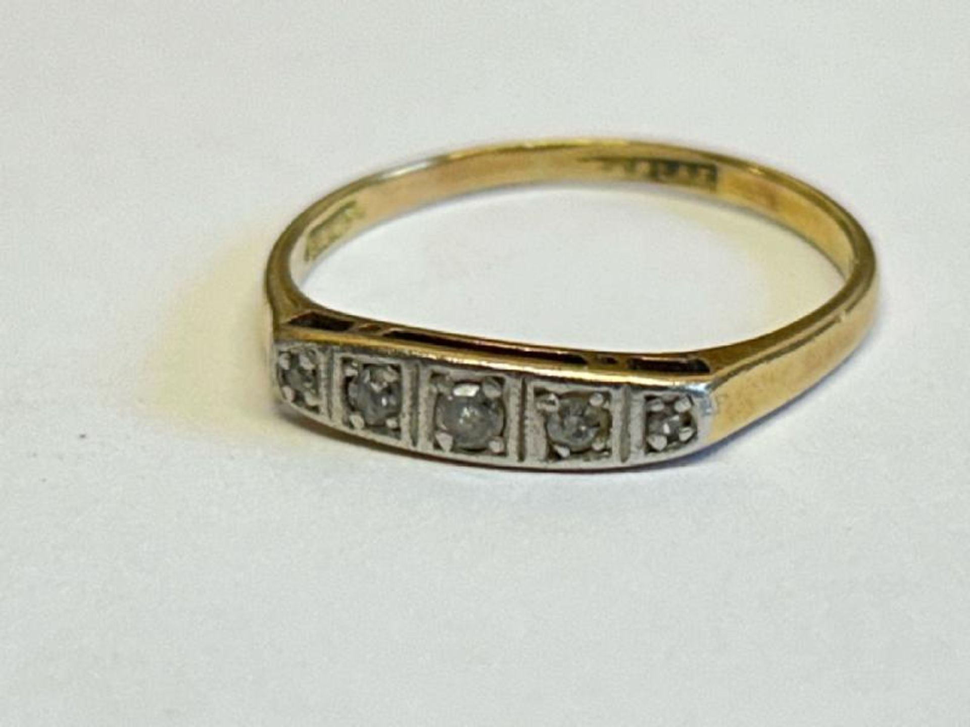 Two illusion set diamond rings, both stamped 18ct and pt. Ring sizes Q and R, gross weight 3.72g / - Image 2 of 5