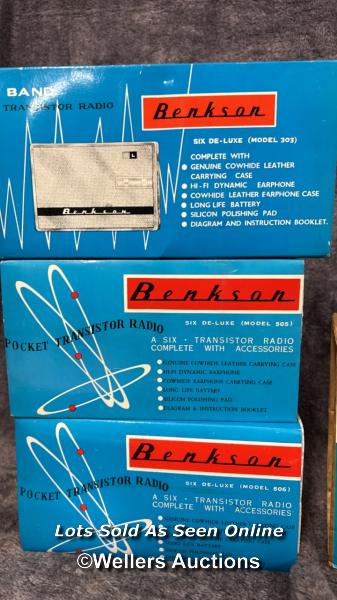 Collection of six vintage boxed Benkson radios including model 909, from the private collection of - Image 2 of 6