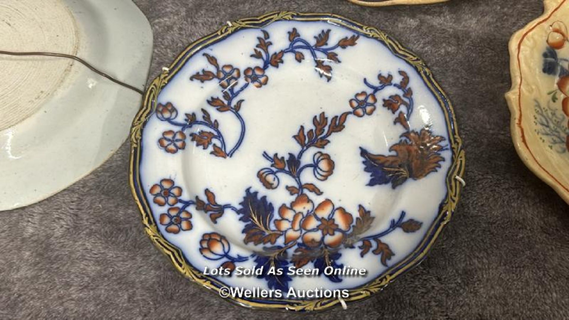 Mason's oval platter with Chinese design and four other old plates including Adam8 / AN34 - Image 4 of 9