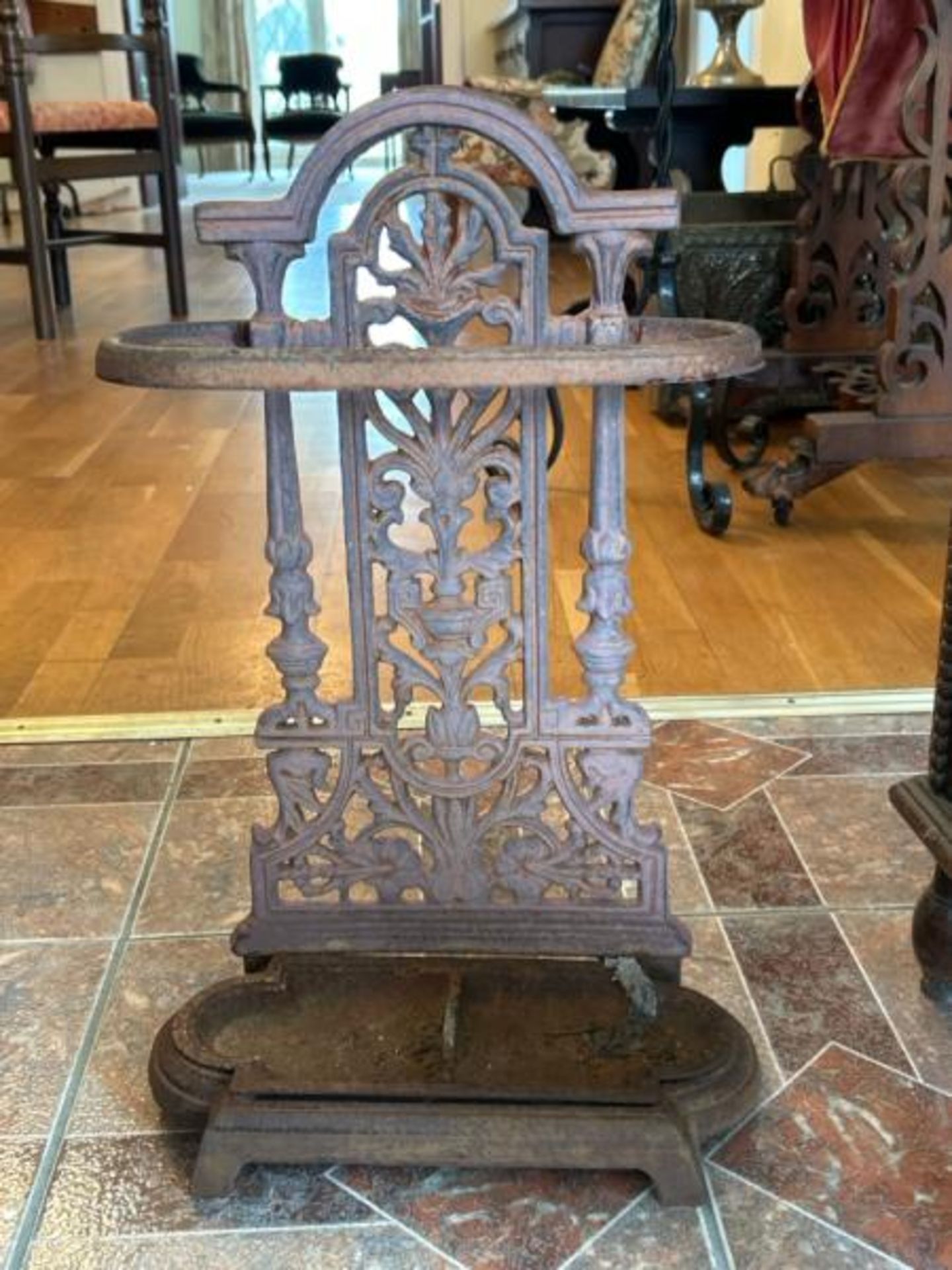 cast iron umbrella stand, 50cm high (collection from private residence in Weybridge, Surrey)