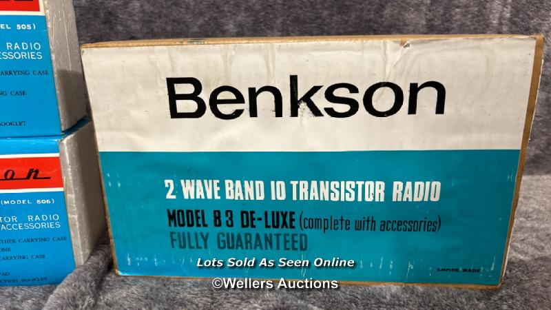 Collection of six vintage boxed Benkson radios including model 909, from the private collection of - Image 3 of 6