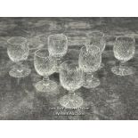 Seven lead crystal Sherry glasses in good condition / AN8