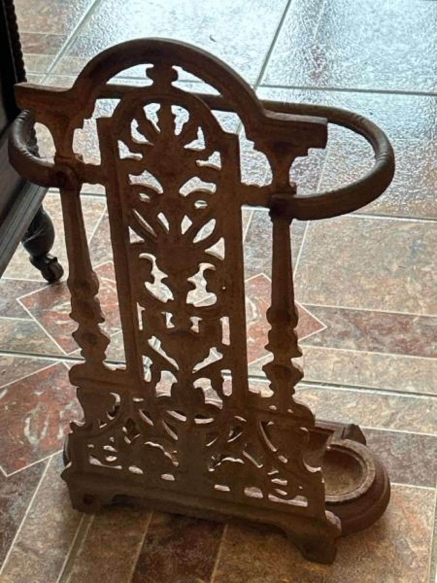 cast iron umbrella stand, 50cm high (collection from private residence in Weybridge, Surrey) - Image 2 of 2