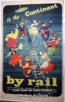 Vintage British Railways poster "The Continent by Rail"