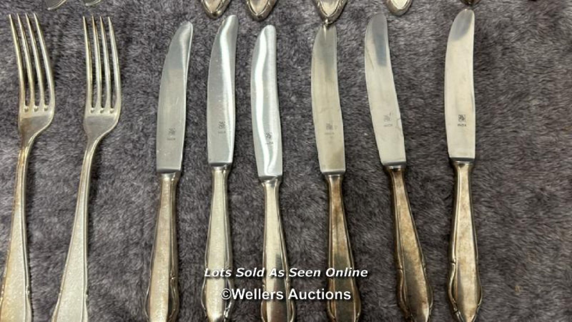 Mainly WMF silver plate cuttlery (36) with other cutlery including a fork from Harrod's and a George - Image 3 of 20