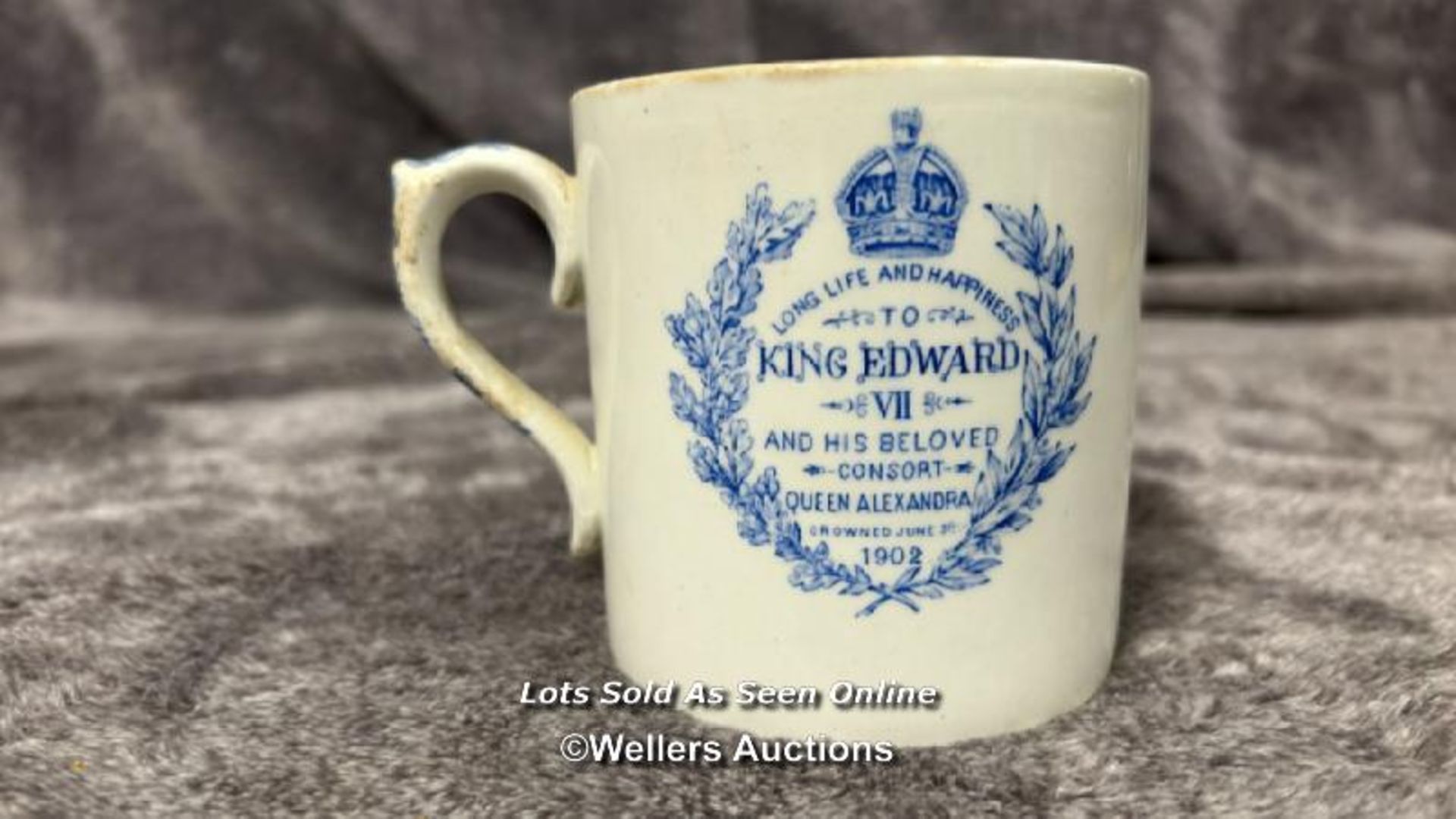Two William Whiteley Queen Victoria longest reign mugs with one Royal Doulton King Edward VII mug - Image 6 of 10