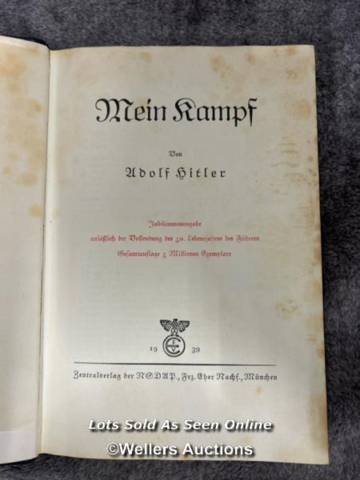 Mein Kampf 1939 50th anniversary edition in German / AN42 - Image 2 of 3