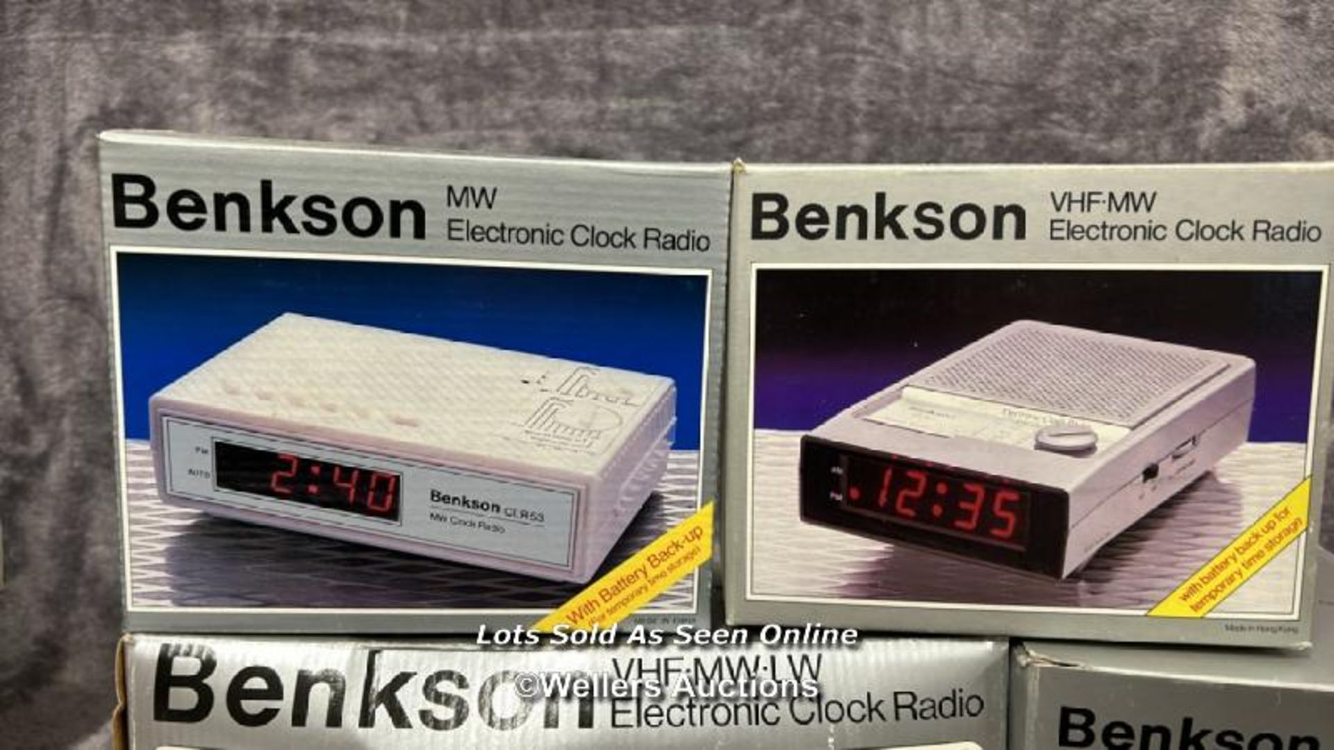 Four vintage boxed Benksons radio alarm clocks, from the private collection of the founder of - Image 2 of 3