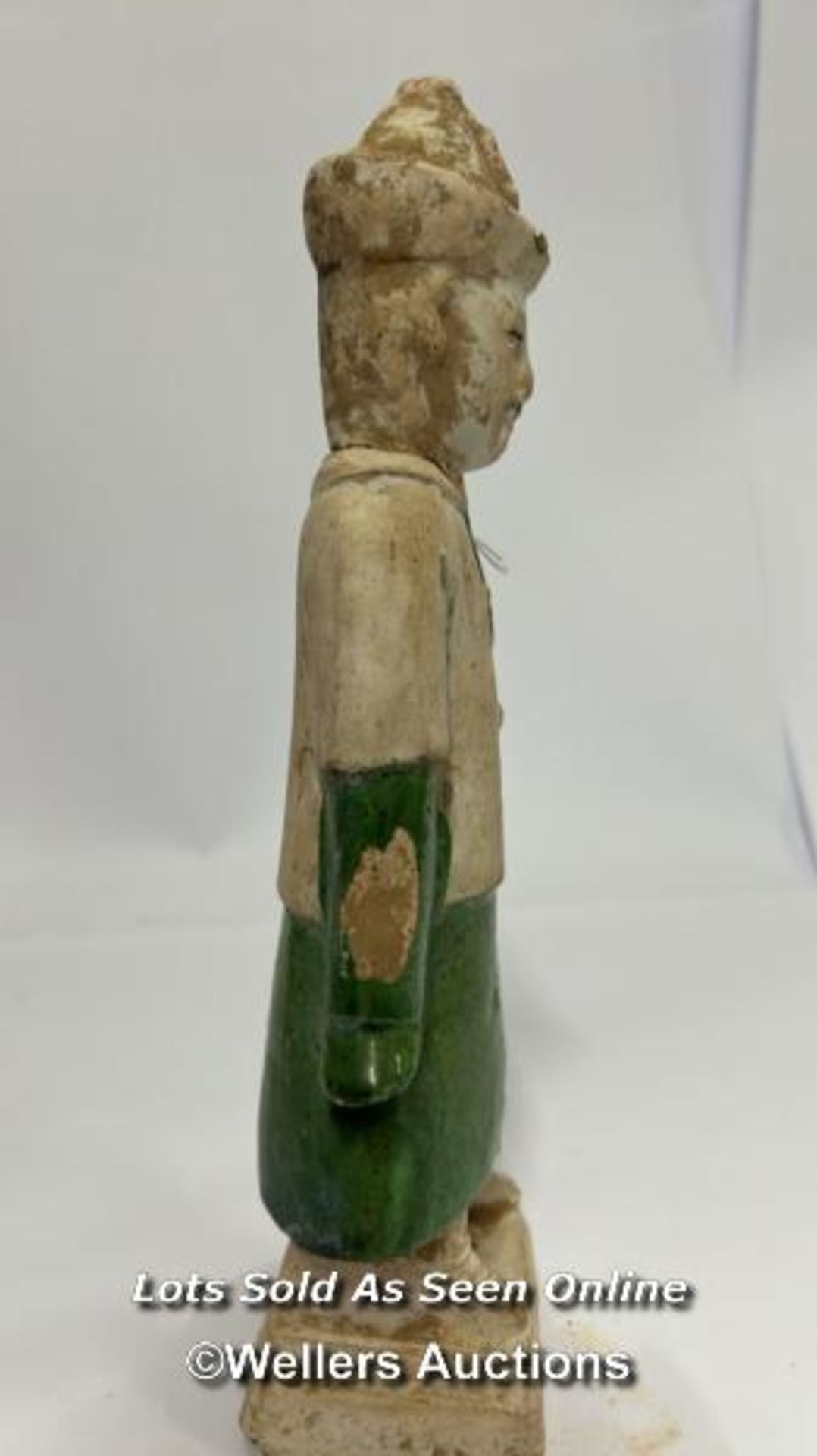 Chinese pottery part glazed figure, 26cm high / AN43 - Image 6 of 10