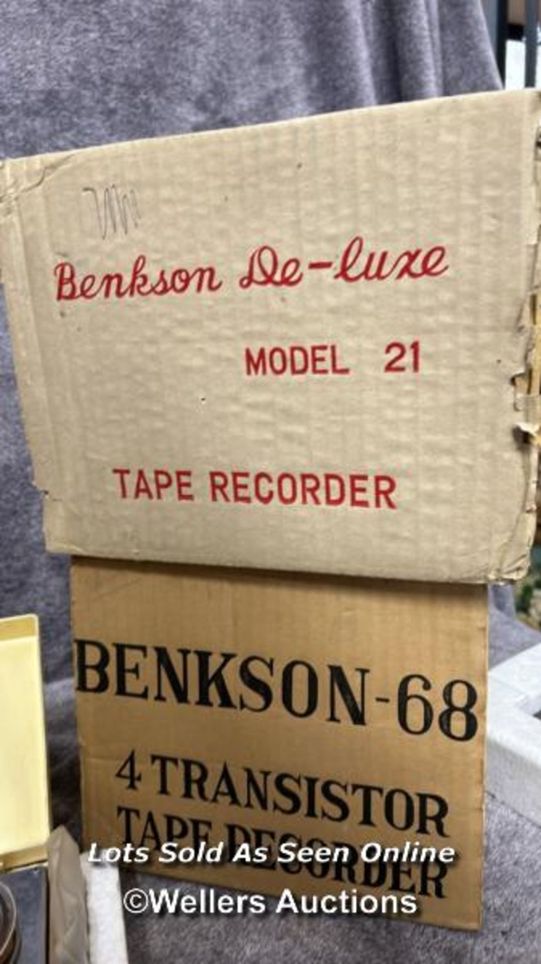 Three vintage Benkson tape recorders including de-luxe model 21, from the private collection of - Image 5 of 5