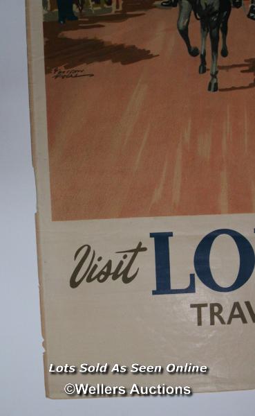 Original 1953 British Railway poster by Bordon Nicholl "Visit London Travel by Train" double - Image 5 of 8