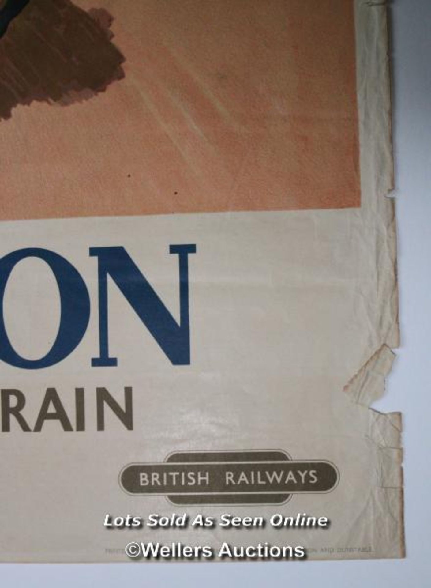 Original 1953 British Railway poster by Bordon Nicholl "Visit London Travel by Train" double - Image 4 of 8