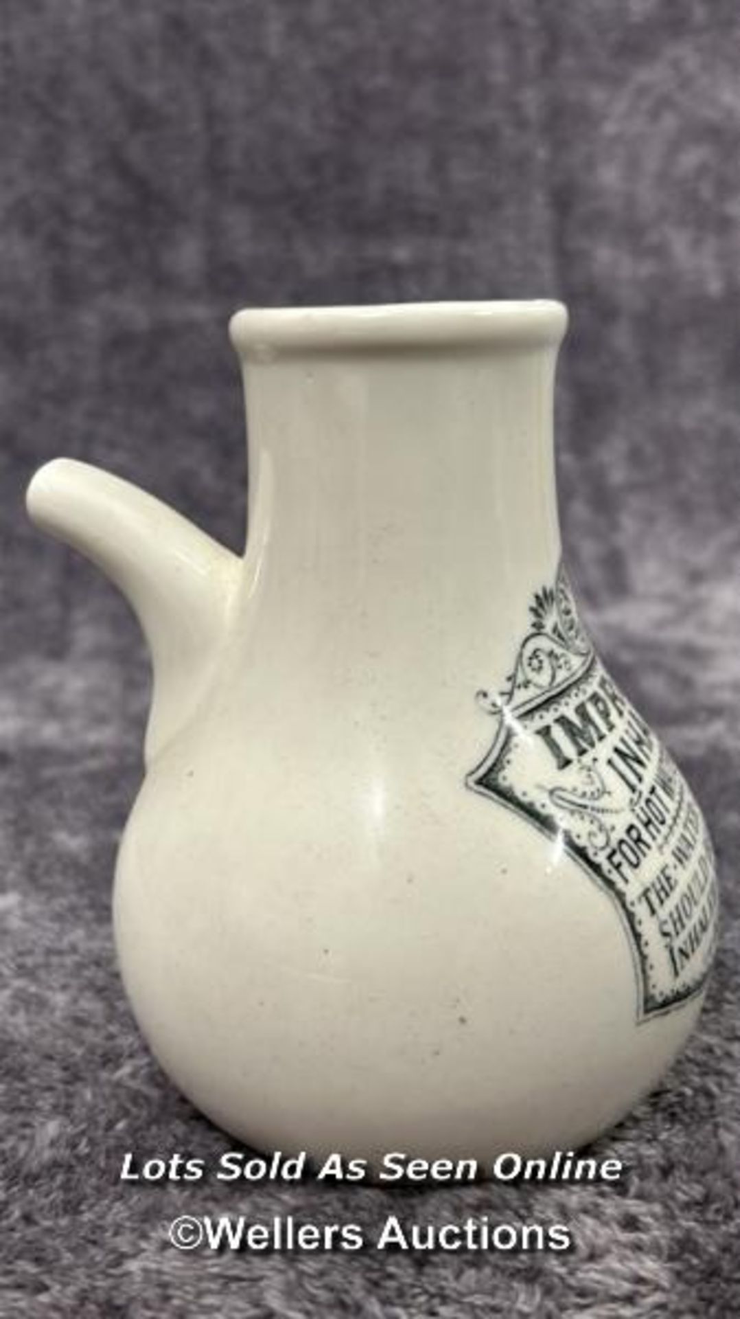 Three 19th century ceramic inhalers including two Boots Dr. Nelson's, tallest 19cm high / AN20 - Image 7 of 7