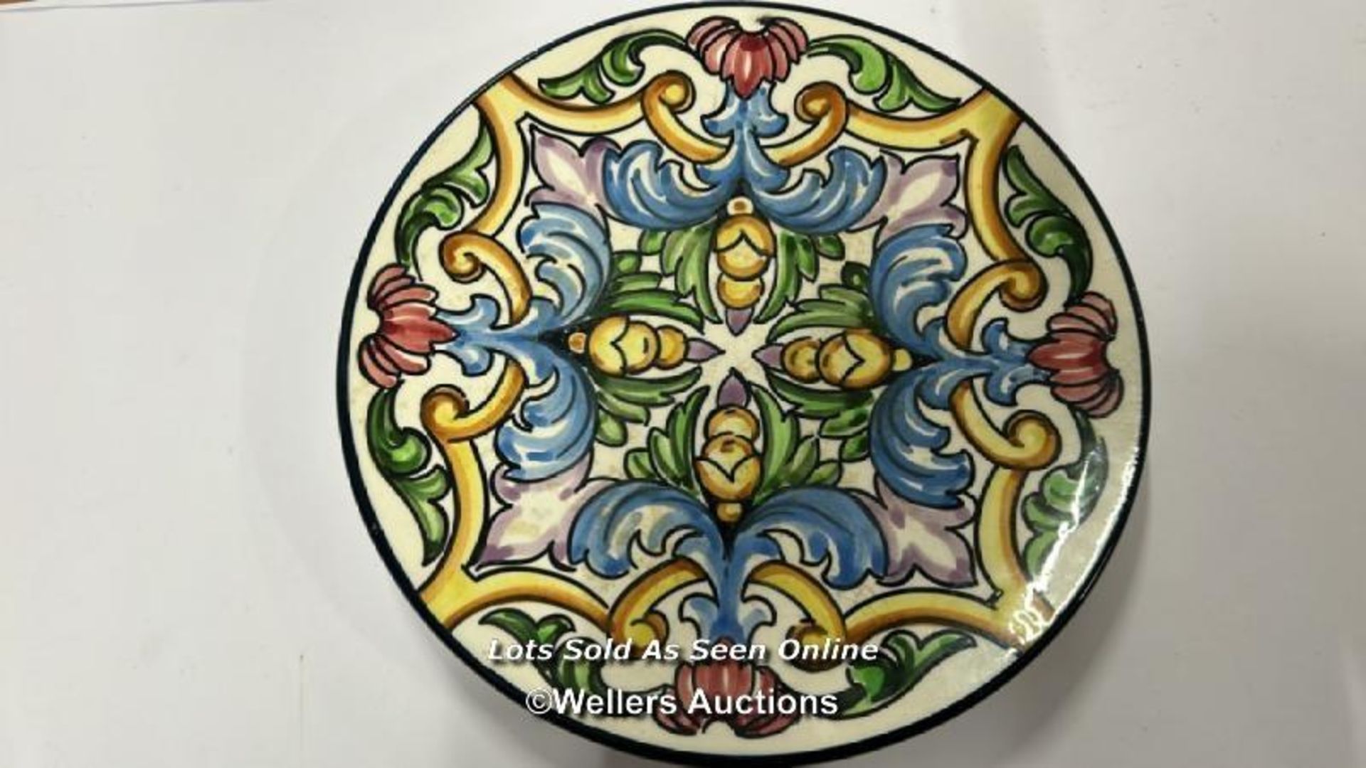 Six decorative hand painted plates, largest 31cm diameter (LOT SUBJECT TO VAT) / AN23 - Image 8 of 13