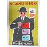 Vintage 1958 G.P.O poster by Huveneers (Pieter born 1925) "Buy Stamps in Books" , PRD 985, 76 x 51