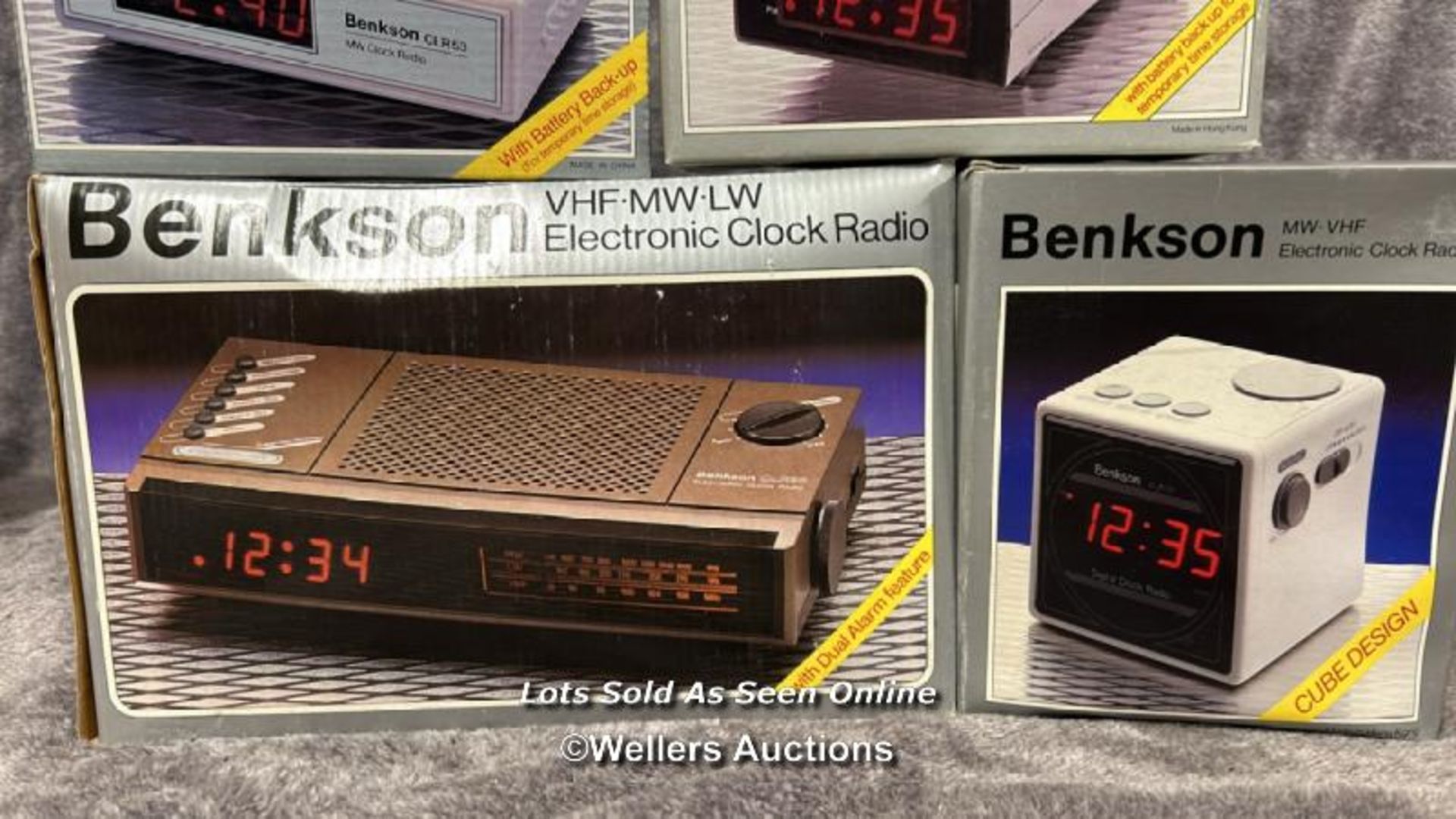 Four vintage boxed Benksons radio alarm clocks, from the private collection of the founder of - Image 3 of 3