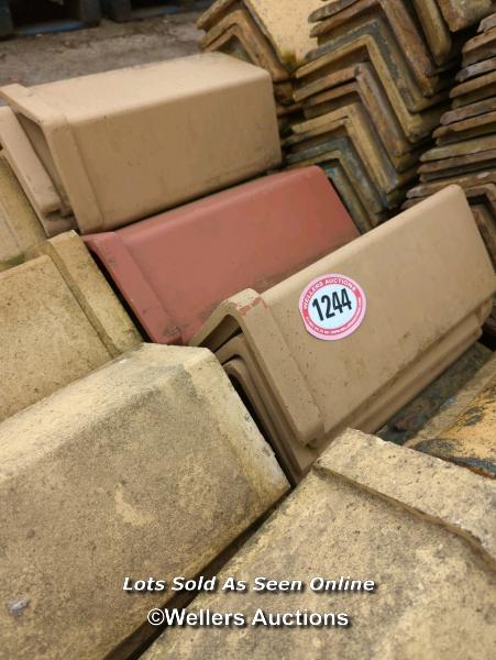 *APPROX X25 ASSORTED MOSTLY YELLOW ANGLED RIDGE ROOF TILES, LARGEST 48CM (L) - Image 2 of 2
