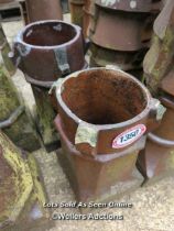 *X2 SALT GLAZED CHIMNEY POTS, TALLEST 59CM (H)