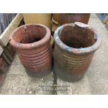 *X2 BEEHIVE STYLE CHIMNEY POTS, 40CM (H)