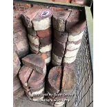 *APPROX X50 SEMI CIRCLE BRICK COPING, 23CM (L) X 11CM (H) X 7CM (H) (DOES NOT INCLUDE THE METAL