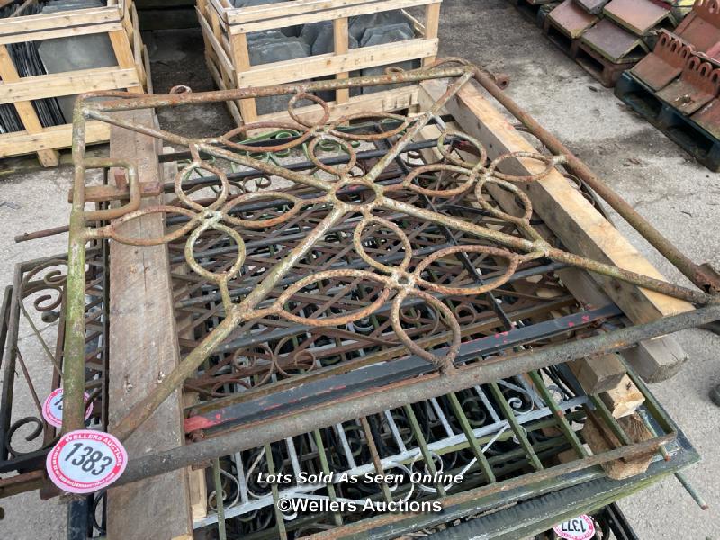 *WROUGHT IRON GATE, 110CM (H) X 111CM (W)