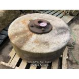 *A HUGE MILLSTONE, 95CM DIA X 31CM (W)