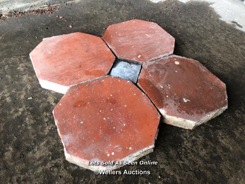 *X50 OCTAGONAL TERRACOTTA PAVERS, EACH TILE 3CM (H) X 15CM X 15CM